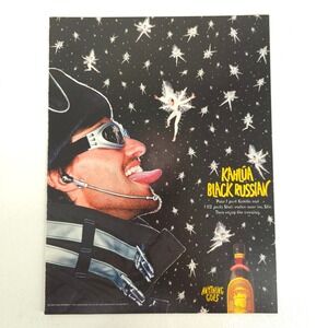 Kahlua Black Russian Vintage Magazine Print Ad Maxim Y2K Advertising Wall Decor